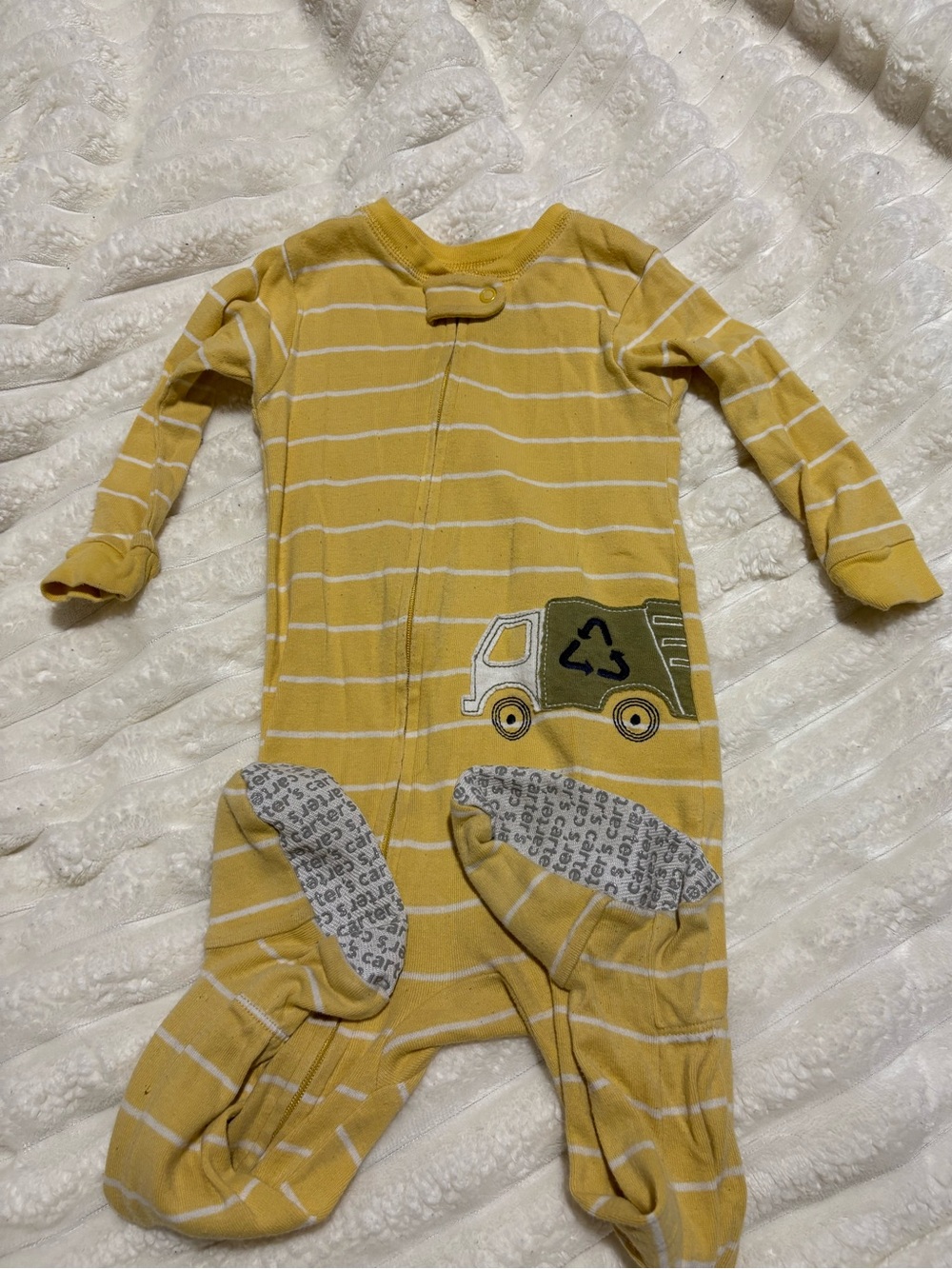 Carter’s Yellow Construction Truck Footie Pajama